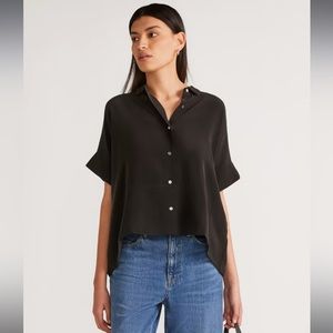 Everlane silk short-sleeve box shirt